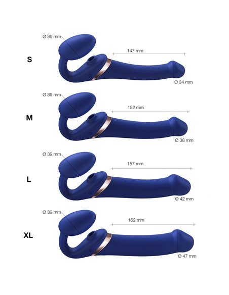 Strap-on-me Multi Orgasm bleu nuit L