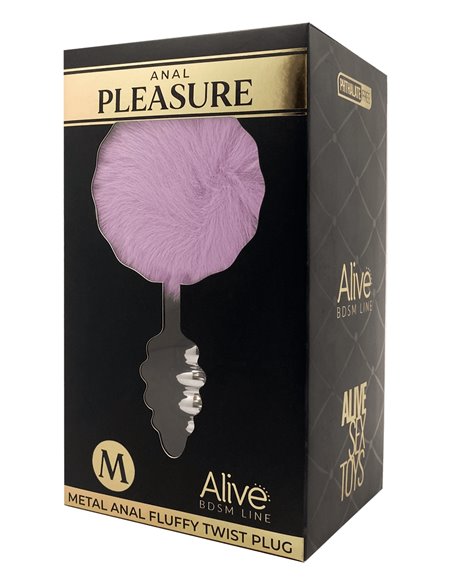 Plug métal Fluffly Twist M mauve - Alive