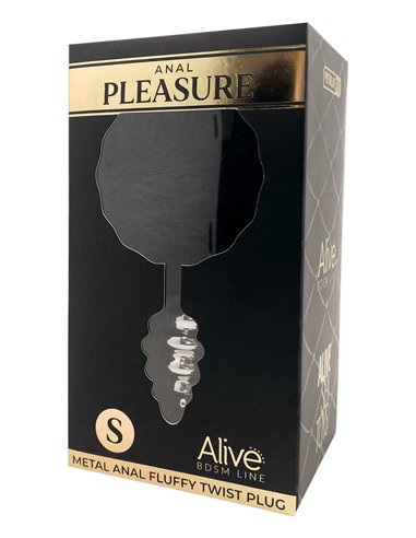 Plug métal Fluffly Twist S noir - Alive