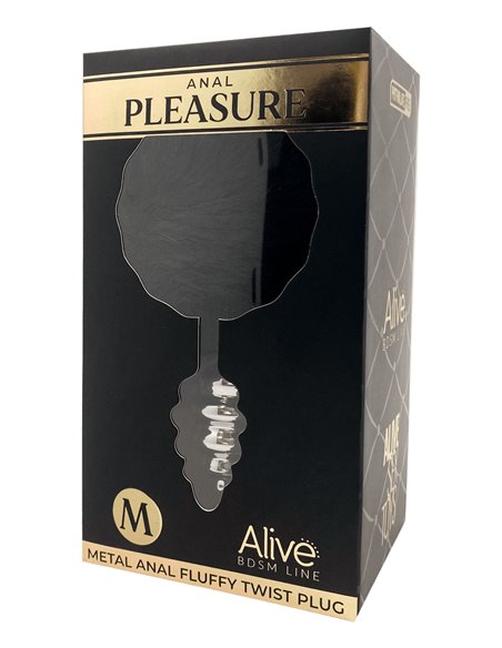 Plug métal Fluffly Twist M noir - Alive