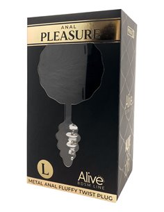 Plug métal Fluffy Twist L noir - Alive 2