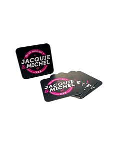 6 sous-verre Jacquie et Michel