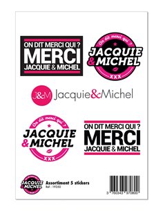 Assortiment 5 stickers J&M