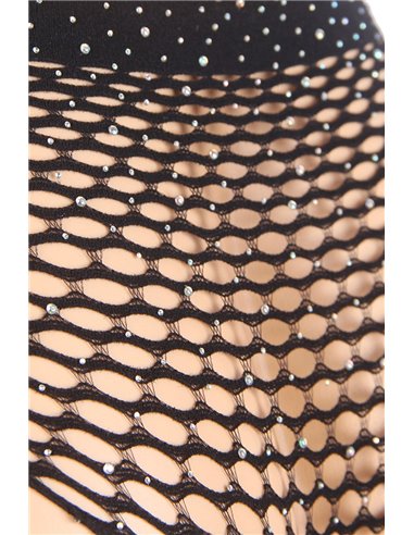 Ensemble 2 pièces résille et strass - Paris Hollywood