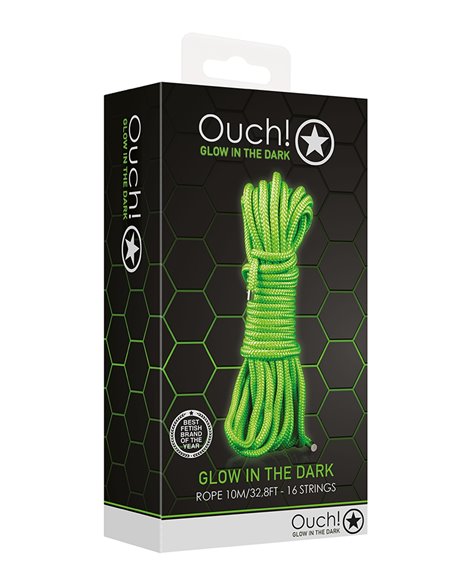 Corde de bondage phosphorescente 10m - Ouch
