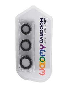 Set 3 Cockrings noir Babooom - Wooomy 2