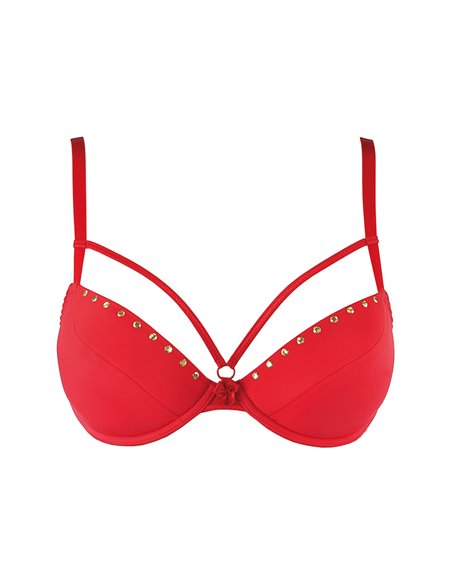 Soutien-gorge push-up rouge V-10351 - Axami