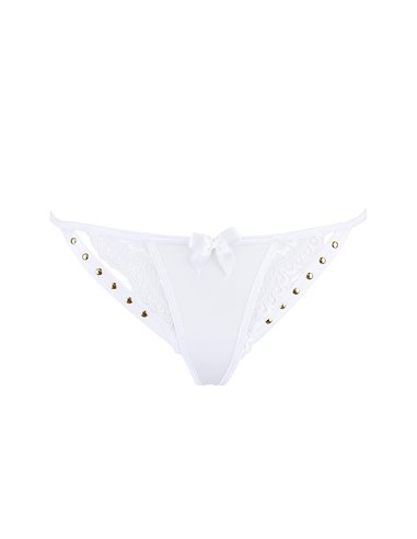 String blanc à clous dorés V-9798 - Axami