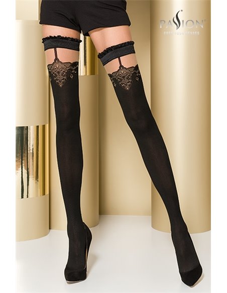 Bas autofixants ST100 Noir et rouge