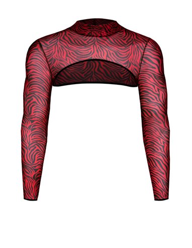 Croc top tulle zébré rouge et noir - Regnes