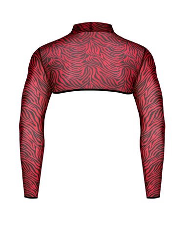 Croc top tulle zébré rouge et noir - Regnes