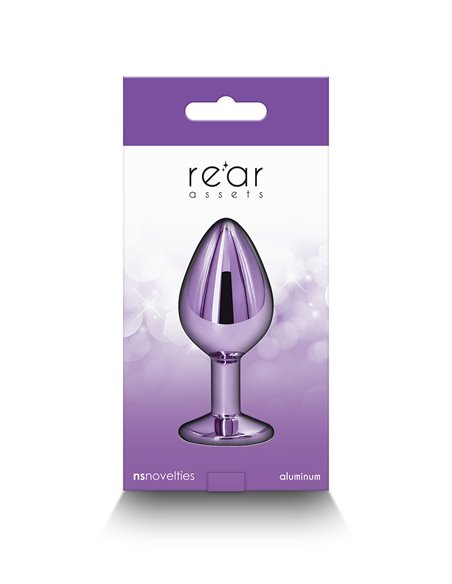 Plug bijou aluminium chromé violet M