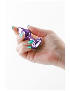 Plug bijou aluminium chromé violet S 2