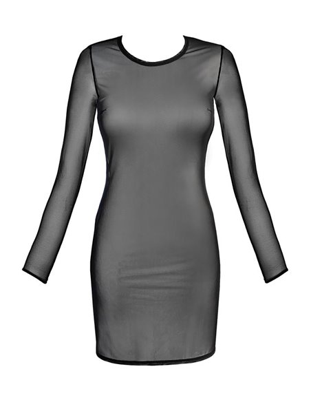 Robe tulle noir V-10639 - Axami