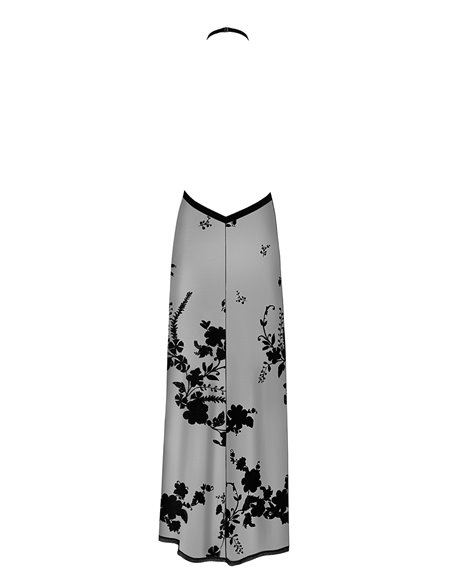 Robe longue dos nu Divinity F312 tulle floqué