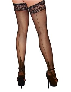 Bas autofixants couture noir 1 - Cotelli Legwear 2