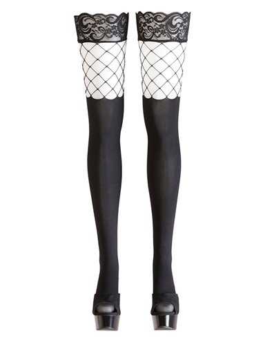 Bas autofixants opaques noir - Cotelli Legwear