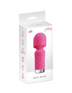 Mini vibromasseur King Wand rose 2