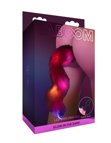 Plug anal Licorne avec queue lumineuse - Taboom