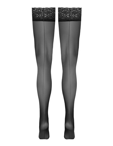 Bas autofixants noir Hold up 3 - Cotelli Legwear