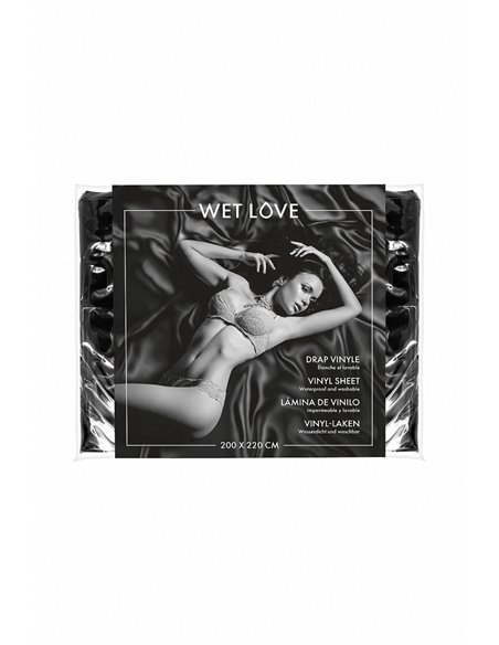 Drap Vinyle noir 220 x 200 cm - Fetish Tentation