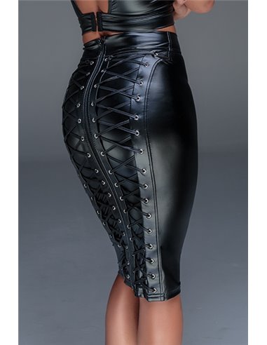 Jupe crayon wet look F152