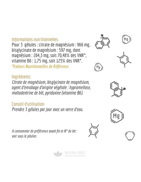 Magnésium - gélules - Natura Force