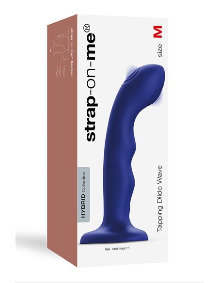 Vibro Tapping dildo wave bleu - Strap on Me