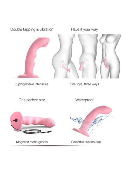 Vibro Tapping dildo wave rose - Strap on Me