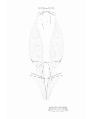 Ensemble body ouvert Renee blanc - Christine