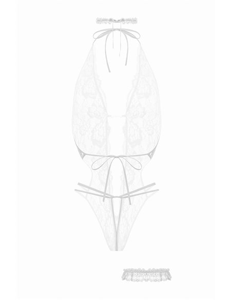 Ensemble body ouvert Renee blanc - Christine