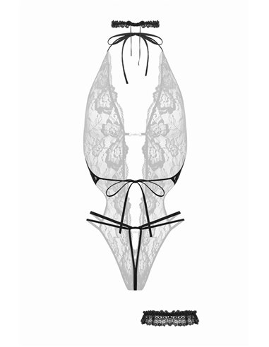 Ensemble body ouvert Renee noir - Christine