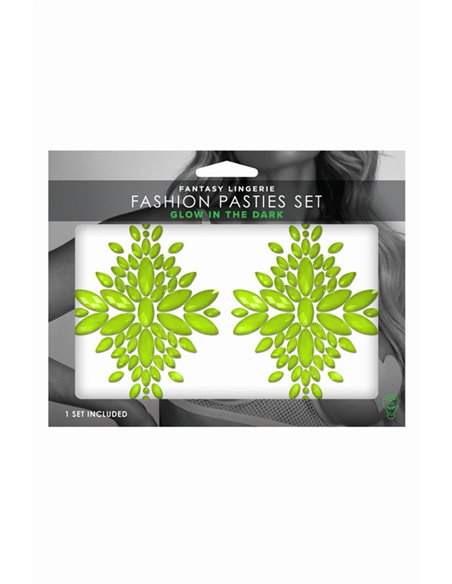 Cache-tétons fashion vert phosphorescent - Glow