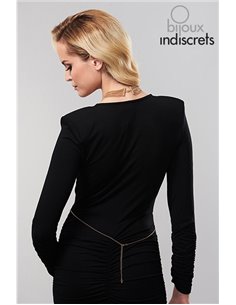 Collier en chainettes métalliques dorées 2