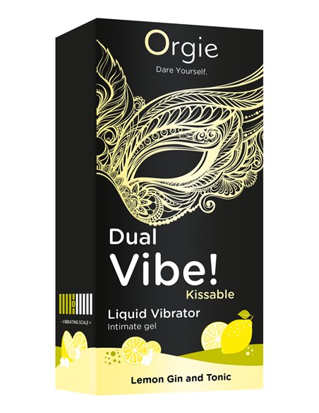 Gel d'excitation Dual Vibe Lemon Gin Tonic Liquid Vibrator