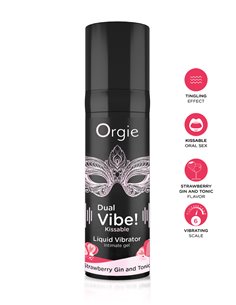 Gel d'excitation Dual Vibe Strawberry Gin Tonic Liquid Vibrator