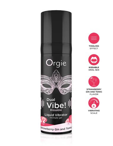 Gel d'excitation Dual Vibe Strawberry Gin Tonic Liquid Vibrator