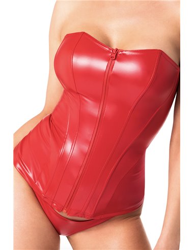 Corset rouge Mysteria F355 wetlook