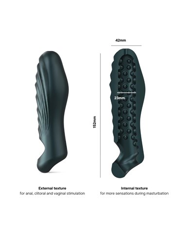 Gaine de pénis 3 en 1 Ryzer Pine Grey - Man Wan