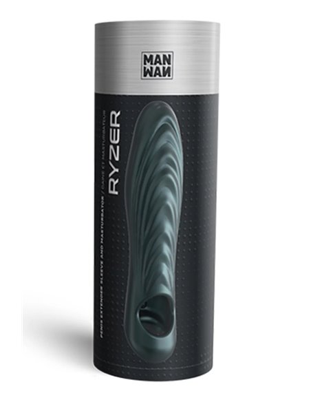 Gaine de pénis 3 en 1 Ryzer Pine Grey - Man Wan