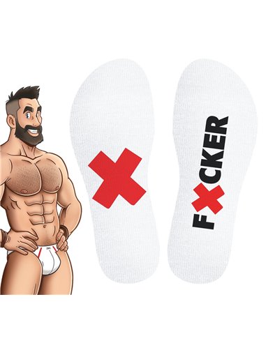 Chaussettes blanches Fucker SneakXX
