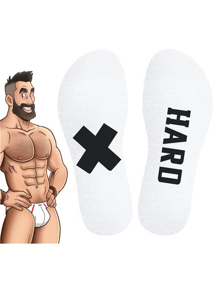 Chaussettes hautes Hard SneakXX Blanc-Noir