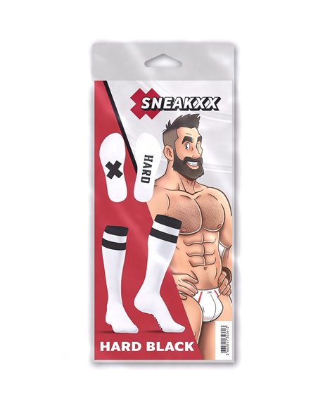 Chaussettes hautes Hard SneakXX Blanc-Noir