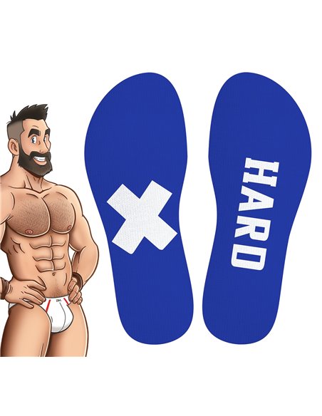 Chaussettes hautes Hard SneakXX Bleu-Blanc