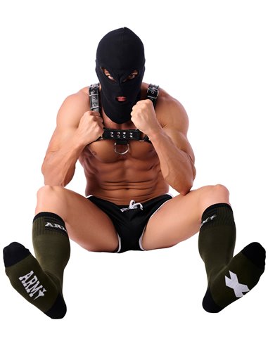 Chaussettes Hautes Hanky Army SneakXX Vertes