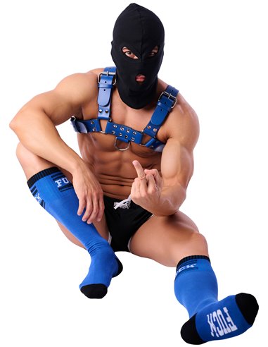 Chaussettes Hautes HANKY FUCK SneakXX Bleues