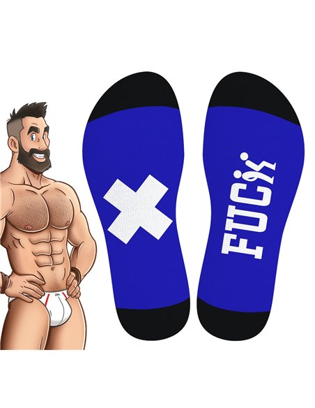 Chaussettes Hautes HANKY FUCK SneakXX Bleues