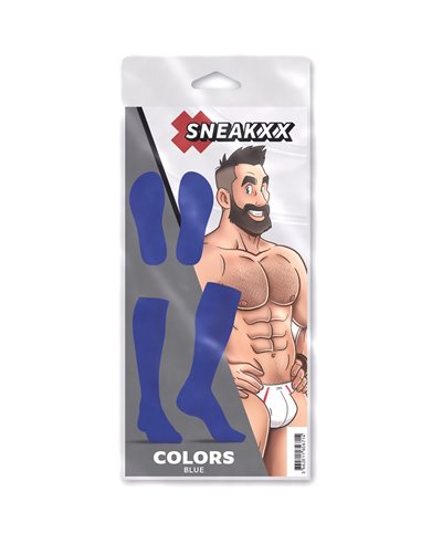 Chaussettes Hautes COLORS SneakXX Bleues