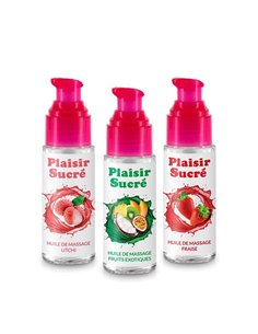 Coffret Massage Sucré - Litchi, Fruit Exotique, Fraise