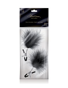 Pinces à seins plumeau - noir 2